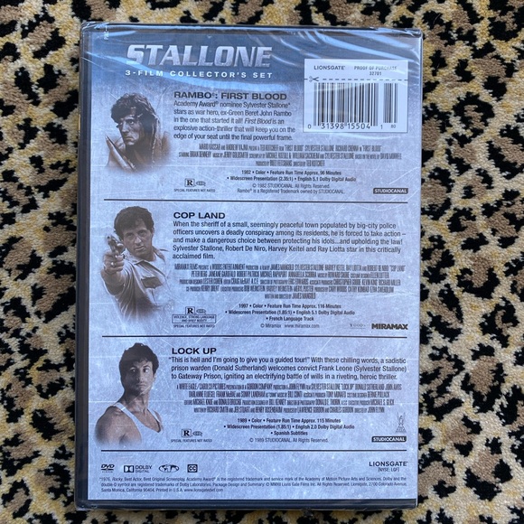 Rambo, Cop Land and Lock Up DVD (NIB) - Picture 2 of 2